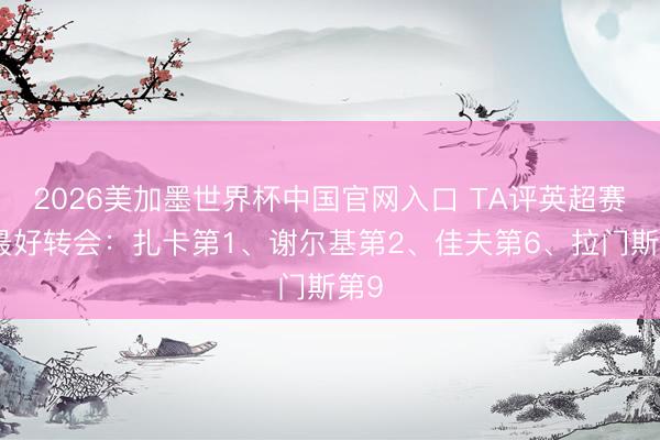 2026美加墨世界杯中国官网入口 TA评英超赛季最好转会：扎卡第1、谢尔基第2、佳夫第6、拉门斯第9