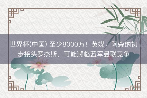 世界杯(中国) 至少8000万！英媒：阿森纳初步接头罗杰斯，可能濒临蓝军曼联竞争