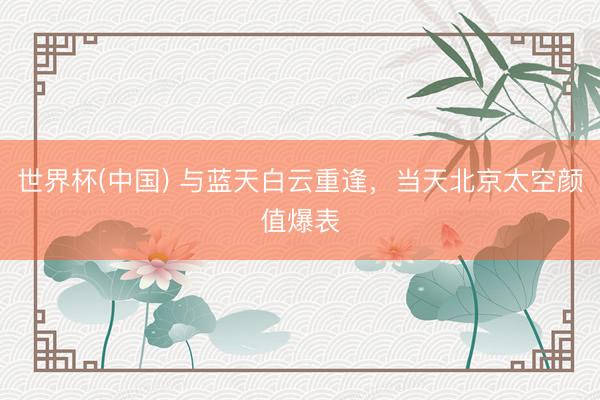 世界杯(中国) 与蓝天白云重逢，<a href=